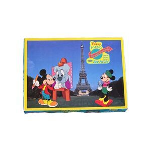 Vintage Jaymar Disney Friends Jumbo Jigsaw Puzzle 100 pcs Mickey Paris Ages 5-10